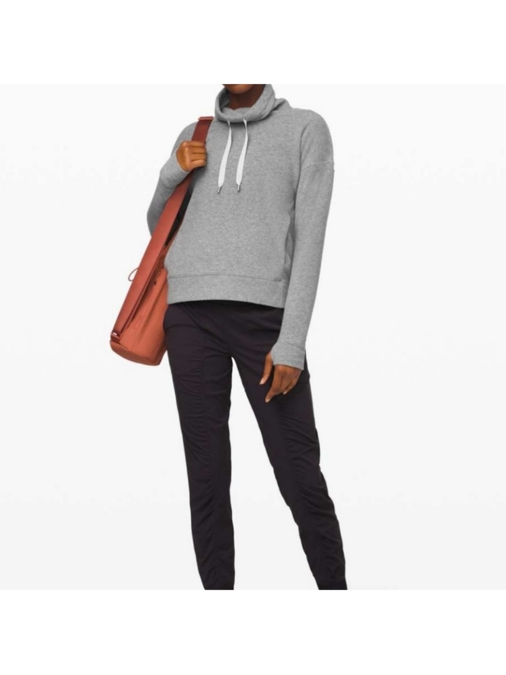 Lululemon Go Forward Pullover Fleece in heathered‎ core light grey Size 12